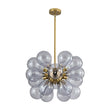 Load image into Gallery viewer, Farmhouze Light - Glam 18 - Light Balloon Cluster Blue Glass Globe Chandelier - Chandelier - Purple Grayish -
