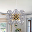 Load image into Gallery viewer, Farmhouze Light - Glam 18 - Light Balloon Cluster Blue Glass Globe Chandelier - Chandelier - Purple Grayish -