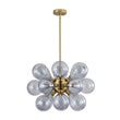 Load image into Gallery viewer, Farmhouze Light - Glam 18 - Light Balloon Cluster Blue Glass Globe Chandelier - Chandelier - Purple Grayish -
