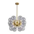 Load image into Gallery viewer, Farmhouze Light - Glam 18 - Light Balloon Cluster Blue Glass Globe Chandelier - Chandelier - Purple Grayish -
