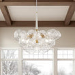 Load image into Gallery viewer, Farmhouze Light - Glam Cluster Geometric Faceted Glass Globe Chandelier - Chandelier - White -