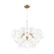 Load image into Gallery viewer, Farmhouze Light - Glam Cluster Geometric Faceted Glass Globe Chandelier - Chandelier - White -