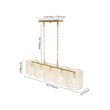 Load image into Gallery viewer, Farmhouze Light - Glam Decorative Crystal Accented Long Cage Island Chandelier - Chandelier - Brass -