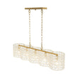 Load image into Gallery viewer, Farmhouze Light - Glam Decorative Crystal Accented Long Cage Island Chandelier - Chandelier - Brass -