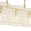 Load image into Gallery viewer, Farmhouze Light - Glam Decorative Crystal Accented Long Cage Island Chandelier - Chandelier - Brass -