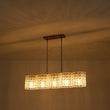 Load image into Gallery viewer, Farmhouze Light - Glam Decorative Crystal Accented Long Cage Island Chandelier - Chandelier - Brass -