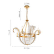 Load image into Gallery viewer, Farmhouze Light - Glam French Crystal Gold Leaf Flower Crystal Chandelier - Chandelier - 4 Bulbs -