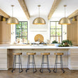 Load image into Gallery viewer, Farmhouze Light - Glam Luxury Gold Oversized Metal Dome Pendant Light - Pendant - 15 in -