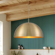 Load image into Gallery viewer, Farmhouze Light - Glam Luxury Gold Oversized Metal Dome Pendant Light - Pendant - 23 in -