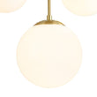 Load image into Gallery viewer, Farmhouze Light - Glam Milky White Glass Globe Linear Sputnik Chandelier - Chandelier - Brass -