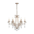 Load image into Gallery viewer, Farmhouze Light - Glam Vintage 6 - Light Crystal Accented Candle Style Chandelier - Chandelier - 6 - Light -