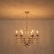 Load image into Gallery viewer, Farmhouze Light - Glam Vintage 6 - Light Crystal Accented Candle Style Chandelier - Chandelier - 6 - Light -