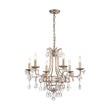 Load image into Gallery viewer, Farmhouze Light - Glam Vintage 6 - Light Crystal Accented Candle Style Chandelier - Chandelier - 6 - Light -
