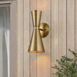 Load image into Gallery viewer, Farmhouze Light - Gleaming Dual Cone Wall Sconce Ambient Light - Wall Sconce - Brass -