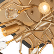 Load image into Gallery viewer, Farmhouze Light - Gold Branch Crystal Black Square Cage Ceiling Light - Ceiling Light - Black + Gold -