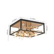 Load image into Gallery viewer, Farmhouze Light - Gold Branch Crystal Black Square Cage Ceiling Light - Ceiling Light - Black + Gold -