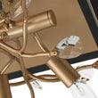 Load image into Gallery viewer, Farmhouze Light - Gold Branch Crystal Black Square Cage Ceiling Light - Ceiling Light - Black + Gold -