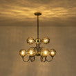 Load image into Gallery viewer, Farmhouze Light - Gothic Luxe Black Smoked Textured Glass Globe Chandelier - Chandelier - Black -