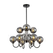 Load image into Gallery viewer, Farmhouze Light - Gothic Luxe Black Smoked Textured Glass Globe Chandelier - Chandelier - Black -