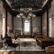 Load image into Gallery viewer, Farmhouze Light - Gothic Luxe Black Smoked Textured Glass Globe Chandelier - Chandelier - Black -