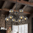 Load image into Gallery viewer, Farmhouze Light - Gothic Luxe Black Smoked Textured Glass Globe Chandelier - Chandelier - Black -