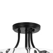 Load image into Gallery viewer, Farmhouze Light - Hammered Texture Glass Round Semi Flush Ceiling Light - Ceiling Light - Black -
