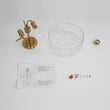 Load image into Gallery viewer, Farmhouze Light - Hammered Texture Glass Round Semi Flush Ceiling Light - Ceiling Light - Gold -
