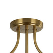 Load image into Gallery viewer, Farmhouze Light - Hammered Texture Glass Round Semi Flush Ceiling Light - Ceiling Light - Gold -