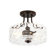 Load image into Gallery viewer, Farmhouze Light - Hammered Texture Glass Round Semi Flush Ceiling Light - Ceiling Light - Oil - Rubbed Bronze(Special Deal) -