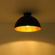 Load image into Gallery viewer, Farmhouze Light - Industrial 1 - Light Black Gold Dome Flush Mount Ceiling Light - Ceiling Light - 15.7 in -