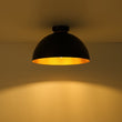 Load image into Gallery viewer, Farmhouze Light - Industrial 1 - Light Black Gold Dome Flush Mount Ceiling Light - Ceiling Light - 15.7 in -