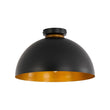 Load image into Gallery viewer, Farmhouze Light - Industrial 1 - Light Black Gold Dome Flush Mount Ceiling Light - Ceiling Light - 15.7 in -
