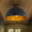 Load image into Gallery viewer, Farmhouze Light - Industrial 1 - Light Black Gold Dome Flush Mount Ceiling Light - Ceiling Light - 15.7 in -