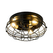 Load image into Gallery viewer, Farmhouze Light - Industrial 3 - Light Black Wire Guard Cage Ceiling Light - Ceiling Light - Black -