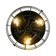 Load image into Gallery viewer, Farmhouze Light - Industrial 3 - Light Black Wire Guard Cage Ceiling Light - Ceiling Light - Black -