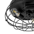 Load image into Gallery viewer, Farmhouze Light - Industrial 3 - Light Black Wire Guard Cage Ceiling Light - Ceiling Light - Black -