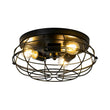 Load image into Gallery viewer, Farmhouze Light - Industrial 3 - Light Black Wire Guard Cage Ceiling Light - Ceiling Light - Black -