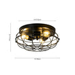 Load image into Gallery viewer, Farmhouze Light - Industrial 3 - Light Black Wire Guard Cage Ceiling Light - Ceiling Light - Black -