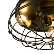 Load image into Gallery viewer, Farmhouze Light - Industrial 3 - Light Black Wire Guard Cage Ceiling Light - Ceiling Light - Black -
