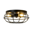 Load image into Gallery viewer, Farmhouze Light - Industrial 3 - Light Black Wire Guard Cage Ceiling Light - Ceiling Light - Black -