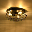 Load image into Gallery viewer, Farmhouze Light - Industrial 3 - Light Black Wire Guard Cage Ceiling Light - Ceiling Light - Black -