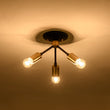 Load image into Gallery viewer, Farmhouze Light - Industrial 3 - Light Semi Flush Sputnik Ceiling Light - Ceiling Light - Black -
