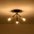 Load image into Gallery viewer, Farmhouze Light - Industrial 3 - Light Semi Flush Sputnik Ceiling Light - Ceiling Light - Black -