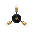 Load image into Gallery viewer, Farmhouze Light - Industrial 3 - Light Semi Flush Sputnik Ceiling Light - Ceiling Light - Black -
