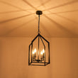 Load image into Gallery viewer, Farmhouze Light - Industrial 4 - Light Matte Black Cage Pendant Light - Pendant - Black -