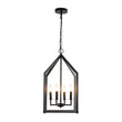 Load image into Gallery viewer, Farmhouze Light - Industrial 4 - Light Matte Black Cage Pendant Light - Pendant - Black -