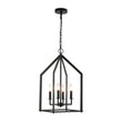 Load image into Gallery viewer, Farmhouze Light - Industrial 4 - Light Matte Black Cage Pendant Light - Pendant - Black -