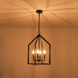 Load image into Gallery viewer, Farmhouze Light - Industrial 4 - Light Matte Black Cage Pendant Light - Pendant - Black -