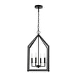 Load image into Gallery viewer, Farmhouze Light - Industrial 4 - Light Matte Black Cage Pendant Light - Pendant - Black -