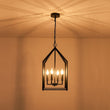 Load image into Gallery viewer, Farmhouze Light - Industrial 4 - Light Matte Black Cage Pendant Light - Pendant - Black -